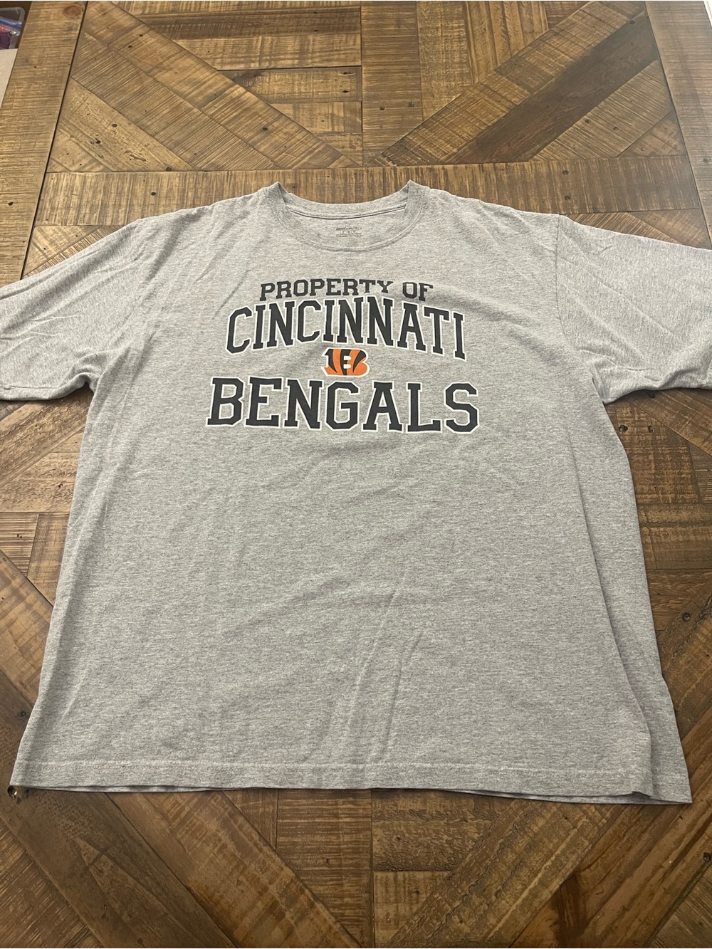 Vintage Reebok NFL Cincinnati Bengals "Property Of" Gray Graphic T-Shirt